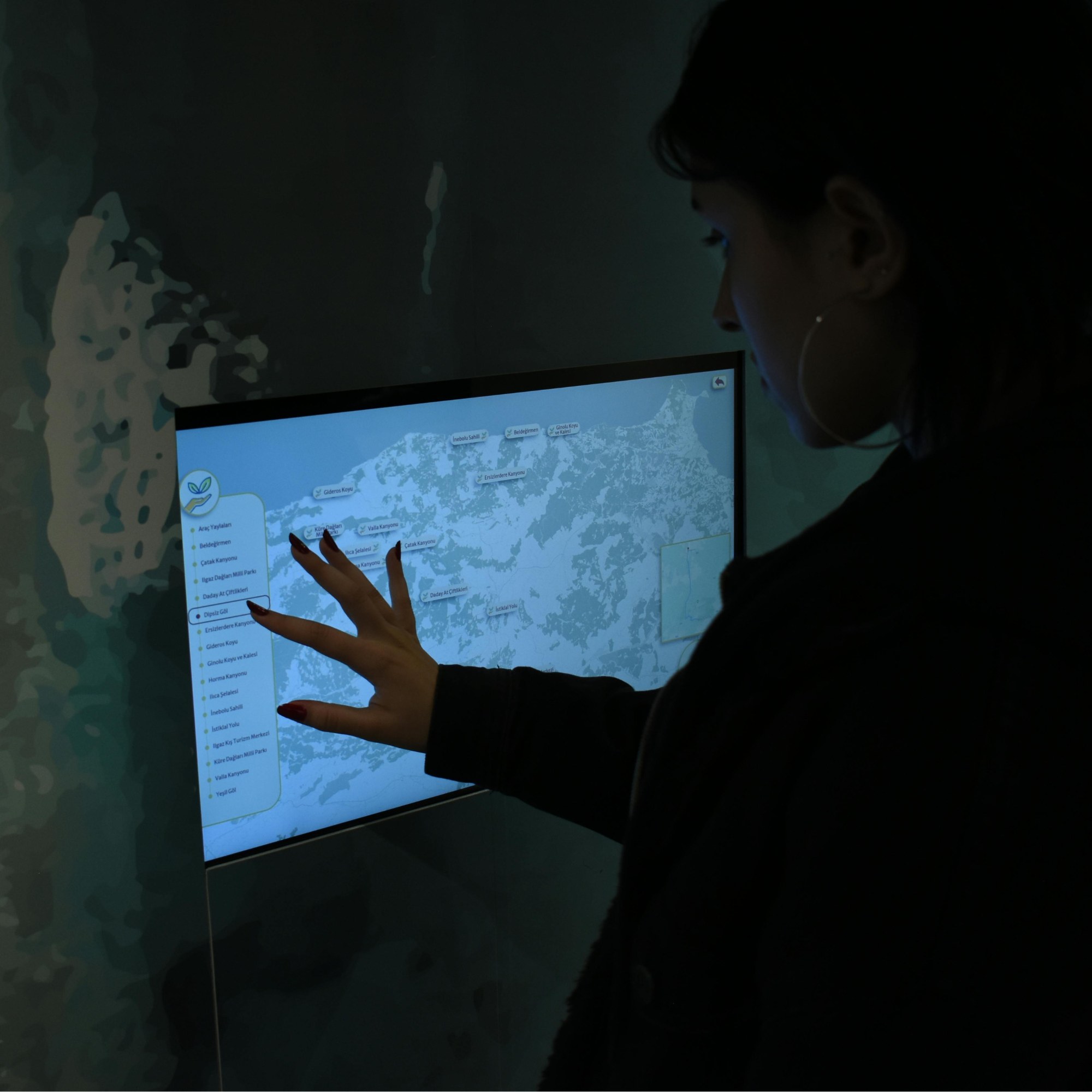 AI & Automation — a person working at a large touchscreen display